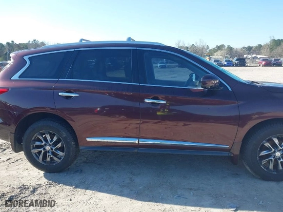 2013 Infiniti JX35 with VIN 5N1AL0MN6DC331974, listed as a IAAI auction lot 41773105 with 188,445 mi miles. Bid and sale history available at carsss.com. Image 13.