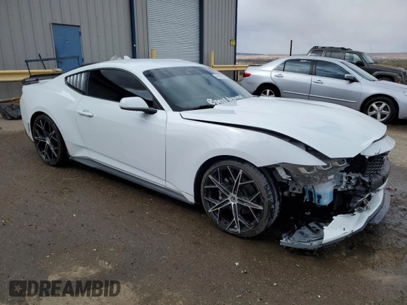 2024 Ford Mustang EcoBoost with VIN 1FA6P8TH3R5118636, listed as a Copart auction lot 48220675 with 7,663 mi miles and Salvage Title. Bid and sale history available at carsss.com. Image 4.