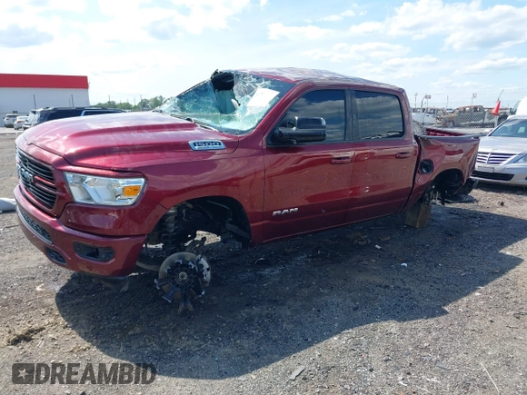2021 Ram 1500 Big Horn with VIN 1C6SRFFT4MN808354, listed as a IAAI auction lot 42188407 with 62,315 mi miles and . Bid and sale history available at DreamBid. Image 2.
