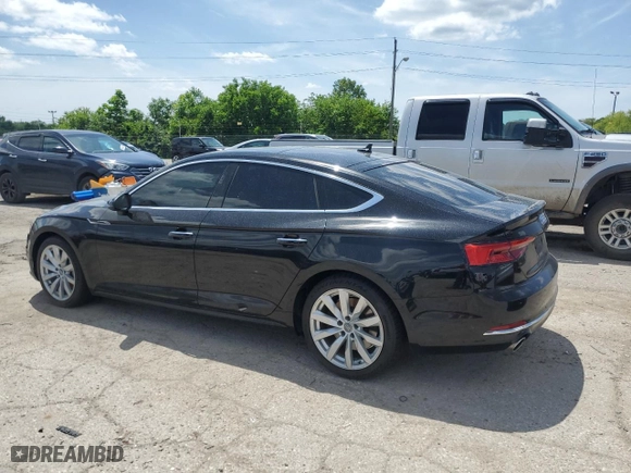 2018 Audi A5 Sportback Premium with VIN WAUANCF5XJA007282, listed as a Copart auction lot 55349744 with NaN miles and Salvage Title. Bid and sale history available at carsss.com. Image 2.