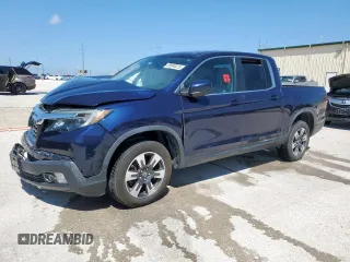 2017 Honda Ridgeline RTL-T with VIN 5FPYK3F66HB027332, listed as a Copart auction lot 53960015 with 130,710 mi miles and Salvage title. Bid and sale history available at DreamBid. Image 1.