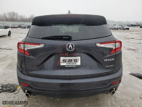 2020 Acura RDX with VIN 5J8TC2H39LL009752, listed as a Copart auction lot 43446375 with 35,158 mi miles and Clean Title. Bid and sale history available at carsss.com. Image 6.