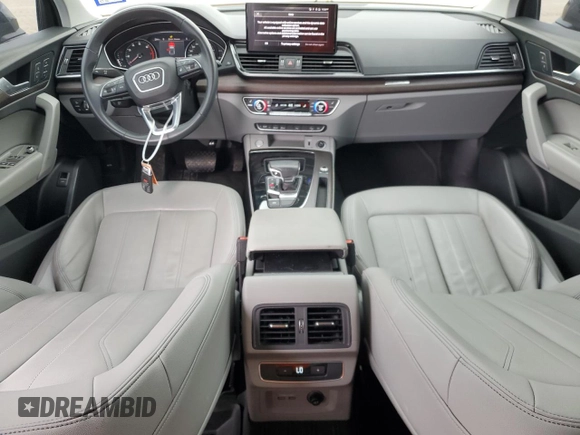 2021 Audi Q5 Premium with VIN WA1AAAFY7M2075416, listed as a Copart auction lot 50895435 with 36,877 mi miles and Salvage Title. Bid and sale history available at carsss.com. Image 8.