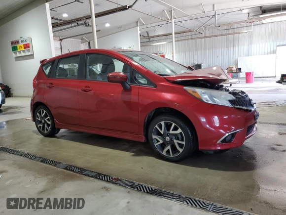 2015 Nissan Note S Plus with VIN 3N1CE2CP0FL390180, listed as a Copart auction lot 57475385 with 51,033 mi miles and Salvage title. Bid and sale history available at DreamBid. Image 4.