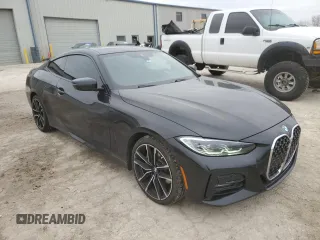 2021 BMW 4 Series 430i xDrive with VIN WBA73AP0XMCG34566, listed as a Copart auction lot 44012405 with 22,541 mi miles and Salvage Title. Bid and sale history available at carsss.com. Image 4.