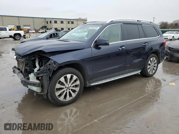 2017 Mercedes-Benz GLS 450 with VIN 4JGDF6EE6HA980780, listed as a Copart auction lot 39303324 with 49,022 mi miles and . Bid and sale history available at DreamBid. Image 1.