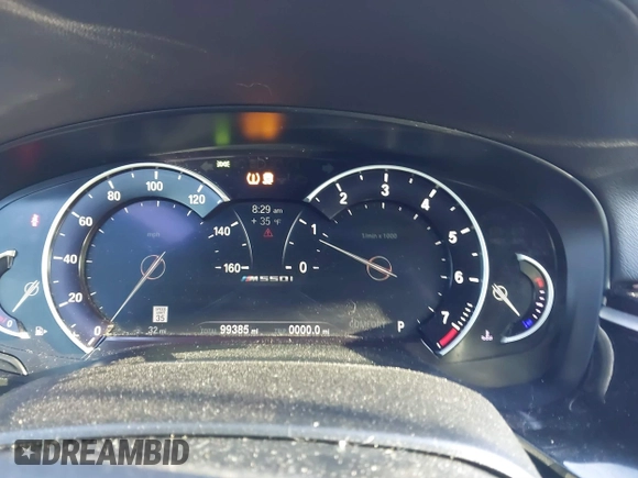 2018 BMW 5 Series M550i xDrive with VIN WBAJB9C59JG463948, listed as a IAAI auction lot 41845989 with 99,385 mi miles. Bid and sale history available at carsss.com. Image 15.
