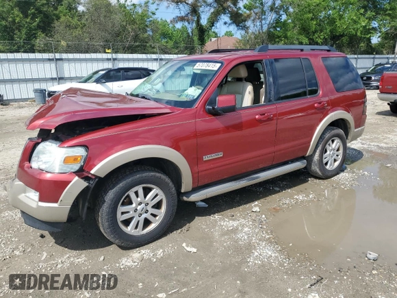 2008 Ford Explorer Eddie Bauer with VIN 1FMEU74E38UB21887, listed as a Copart auction lot 57078415 with 227,688 mi miles and Salvage title. Bid and sale history available at DreamBid. Image 1.