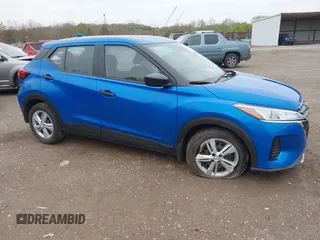 2021 Nissan Kicks S with VIN 3N1CP5BV7ML529374, listed as a IAAI auction lot 41922385 with 21,433 mi miles and . Bid and sale history available at carsss.com. Image 1.
