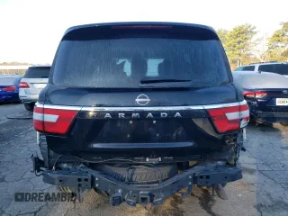 2021 Nissan Armada SV with VIN JN8AY2AD5M9661586, listed as a Copart auction lot 45348615 with 73,381 mi miles and Salvage Title. Bid and sale history available at carsss.com. Image 6.