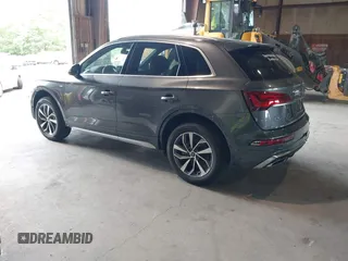 2024 Audi Q5 S line Premium Plus with VIN WA1EAAFY2R2052361, listed as a IAAI auction lot 39766650 with 2,181 mi miles and . Bid and sale history available at DreamBid. Image 3.