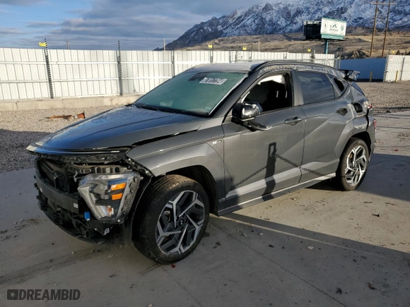 2024 Hyundai Kona N Line with VIN KM8HACA38RU087433, listed as a Copart auction lot 87017794 with 63,649 mi miles and Non Repairable. Bid and sale history available at carsss.com. Image 1.