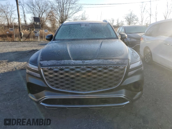 2025 Genesis GV80 Prestige with VIN KMUHEESC7SU212962, listed as a Copart auction lot 83525284 with 121 mi miles and Salvage Title. Bid and sale history available at DreamBid. Image 5.