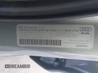 2012 Audi A6 3.0T Prestige with VIN WAUHGAFC6CN080091, listed as a IAAI auction lot 41964023 with 166,334 mi miles. Bid and sale history available at carsss.com. Image 9.