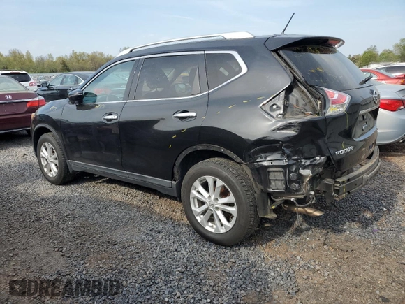 2016 Nissan Rogue SV with VIN KNMAT2MV1GP647313, listed as a Copart auction lot 54320595 with 105,490 mi miles and Salvage Title. Bid and sale history available at carsss.com. Image 2.