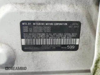 2013 Mitsubishi Lancer ES with VIN JA32U2FUXDU012558, listed as a Copart auction lot 77577504 with 47,841 mi miles and Salvage Title. Bid and sale history available at DreamBid. Image 12.