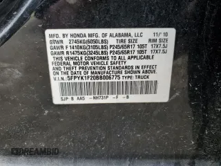 2011 Honda Ridgeline RT z VIN 5FPYK1F20BB006775, wystawiony jako Copart lot #44704755 z przebiegiem 148 843 mil mil oraz Szkoda całkowita • Salvage title. Historia ofert i sprzedaży dostępna na DreamBid. Obrazek 14.