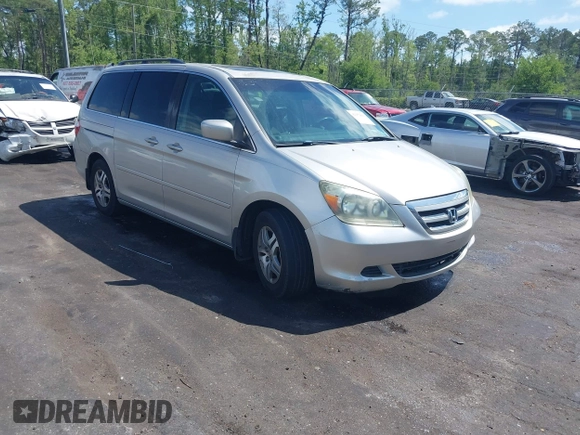 2006 Honda Odyssey EX-L with VIN 5FNRL387X6B429688, listed as a IAAI auction lot 42152841 with 178,806 mi miles and . Bid and sale history available at DreamBid. Image 1.