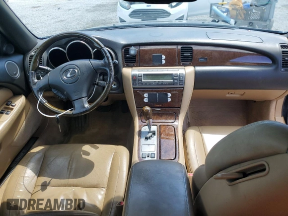 2006 Lexus SC 430 with VIN JTHFN48Y369001045, listed as a Copart auction lot 55725575 with 185,164 mi miles and Salvage title. Bid and sale history available at DreamBid. Image 8.