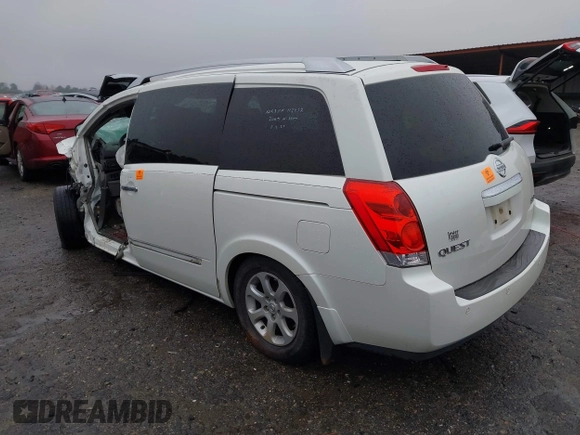 2009 Nissan Quest S with VIN 5N1BV28U49N102085, listed as a IAAI auction lot 41262629 with 1 mi miles. Bid and sale history available at carsss.com. Image 3.