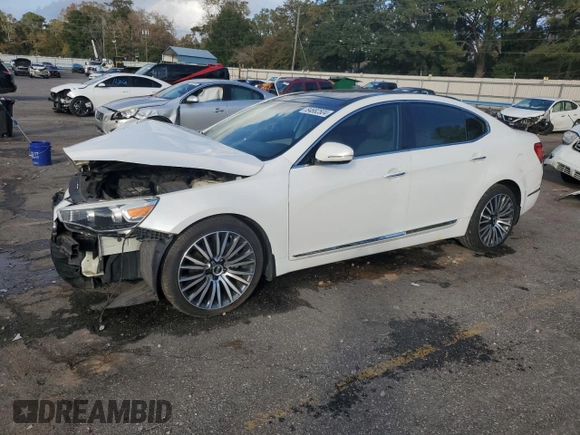 2014 Kia Cadenza Premium with VIN KNALN4D76E5135293, listed as a Copart auction lot 84682504 with 133,267 mi miles and Non Repairable. Bid and sale history available at carsss.com. Image 1.