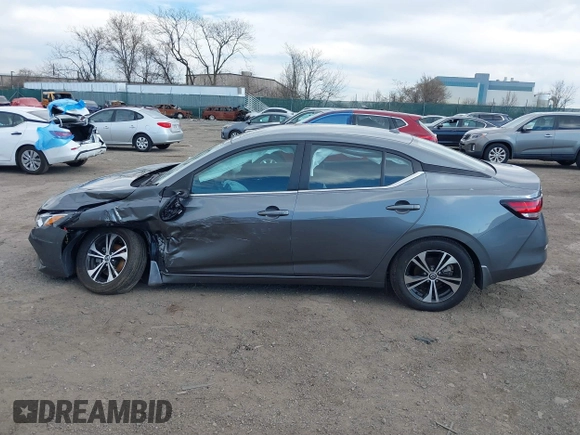 2022 Nissan Sentra SV with VIN 3N1AB8CV8NY206624, listed as a IAAI auction lot 41827642 with 24,455 mi miles and . Bid and sale history available at DreamBid. Image 14.