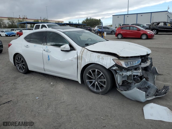 2020 Acura TLX with VIN 19UUB2F3XLA002394, listed as a Copart auction lot 77023934 with 44,512 mi miles and Salvage Title. Bid and sale history available at carsss.com. Image 4.