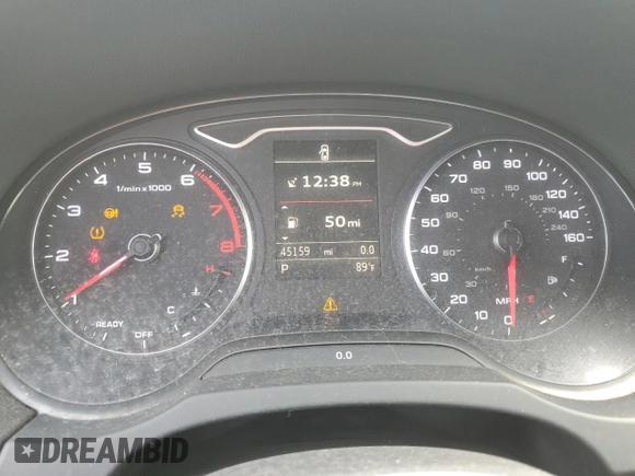 2016 Audi A3 2.0T Premium with VIN WAUB8GFF0G1042322, listed as a Copart auction lot 53209145 with 45,159 mi miles and Clean Title. Bid and sale history available at carsss.com. Image 9.