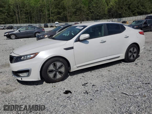 2012 Kia Optima Hybrid with VIN KNAGM4AD2C5024204, listed as a Copart auction lot 51209595 with 165,222 mi miles and Clean Title. Bid and sale history available at carsss.com. Image 1.