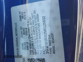 2021 Chevrolet Camaro 1LS z VIN 1G1FB1RX2M0125932, wystawiony jako Copart lot #88967995 z przebiegiem 76 721 mil mil oraz Szkoda całkowita • Salvage title. Historia ofert i sprzedaży dostępna na DreamBid. Obrazek 14.