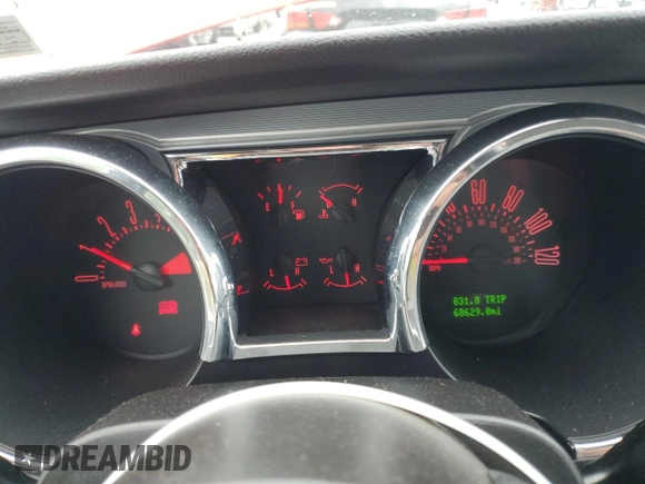 2007 Ford Mustang Deluxe with VIN 1ZVFT80N575303006, listed as a Copart auction lot 64659265 with 68,629 mi miles and Salvage title. Bid and sale history available at DreamBid. Image 9.