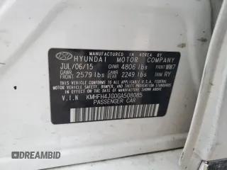 2016 Hyundai Azera Limited with VIN KMHFH4JG0GA508085, listed as a Copart auction lot 48518264 with 87,012 mi miles and Salvage Title. Bid and sale history available at carsss.com. Image 12.