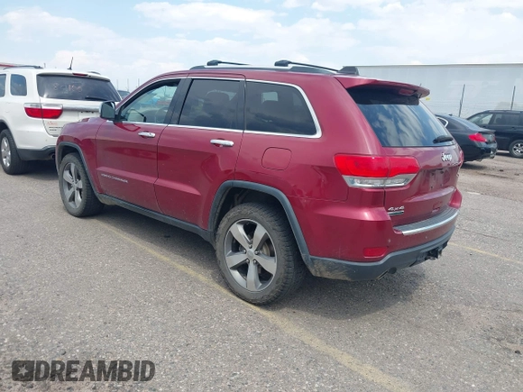 2014 Jeep Grand Cherokee Limited with VIN 1C4RJFBM3EC542576, listed as a IAAI auction lot 42734650 with 177,367 mi miles and . Bid and sale history available at DreamBid. Image 3.