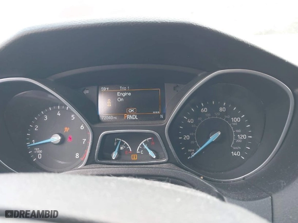 2016 Ford Focus SE with VIN 1FADP3K25GL314271, listed as a IAAI auction lot 41848220 with 72,040 mi miles. Bid and sale history available at carsss.com. Image 7.