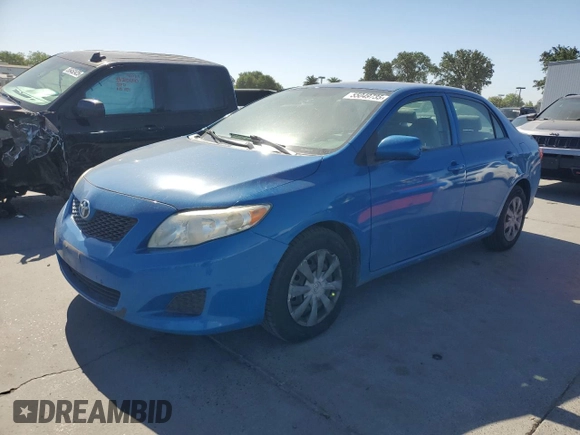 2009 Toyota Corolla with VIN JTDBL40E29J013147, listed as a Copart auction lot 55049735 with 165,830 mi miles and Clean Title. Bid and sale history available at carsss.com. Image 1.
