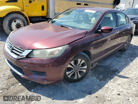2013 Honda Accord LX z VIN 1HGCR2F35DA120944, wystawiony jako Copart lot #52735355 z przebiegiem 175 040 mil mil oraz Szkoda całkowita • Salvage title. Historia ofert i sprzedaży dostępna na DreamBid. Obrazek 1.