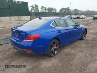 2021 Genesis G70 3.3T with VIN KMTG34LE2MU066635, listed as a IAAI auction lot 41843002 with 78,029 mi miles and . Bid and sale history available at DreamBid. Image 4.