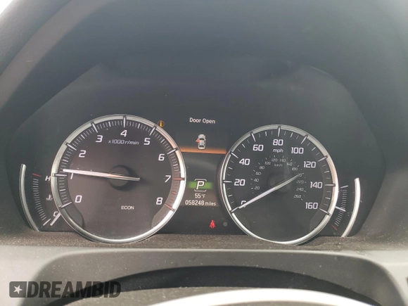 2020 Acura TLX with VIN 19UUB2F33LA001894, listed as a Copart auction lot 56940905 with 58,248 mi miles and Salvage title. Bid and sale history available at DreamBid. Image 9.