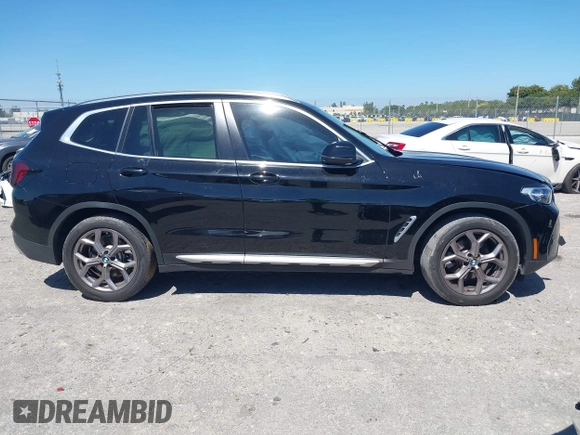 2022 BMW X3 sDrive30i with VIN WBX47DP08NN163017, listed as a IAAI auction lot 41743511 with 25,433 mi miles and . Bid and sale history available at DreamBid. Image 12.