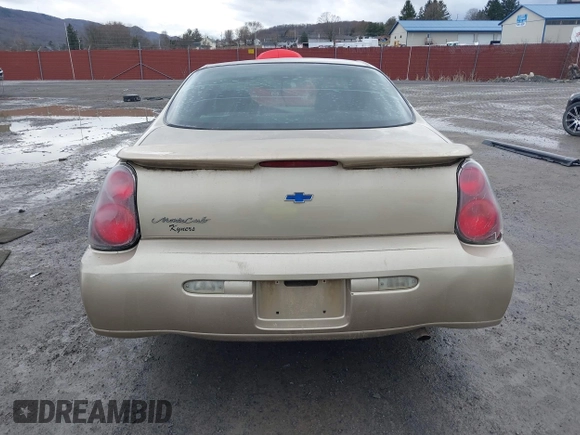 2005 Chevrolet Monte Carlo LS with VIN 2G1WW12E559244272, listed as a IAAI auction lot 41731695 with 144,831 mi miles. Bid and sale history available at carsss.com. Image 16.