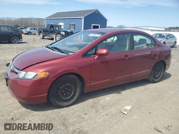 2008 Honda Civic LX with VIN 1HGFA16558L018019, listed as a Copart auction lot 54498205 with 219,956 mi miles and Clean Title. Bid and sale history available at DreamBid. Image 1.
