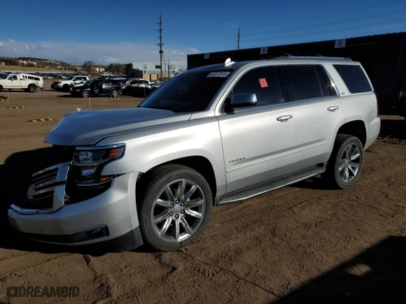 2016 Chevrolet Tahoe LTZ with VIN 1GNSKCKC5GR406056, listed as a Copart auction lot 48357515 with 0 mi miles and Salvage Title. Bid and sale history available at carsss.com. Image 1.
