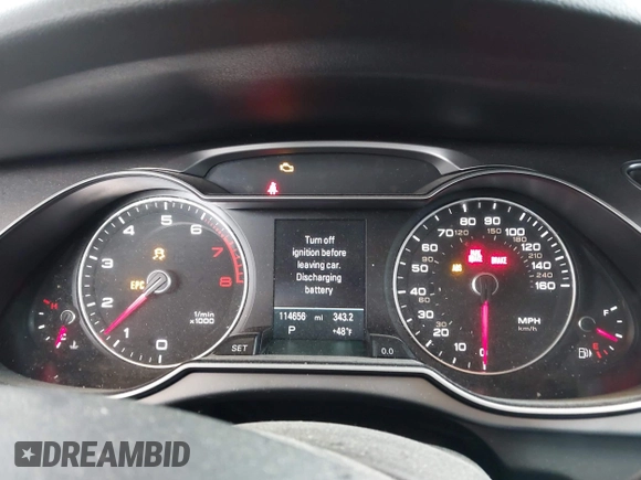 2013 Audi allroad A4 Premium Plus z VIN WA1UFAFL0DA184311, wystawiony jako IAAI lot #41976884 z przebiegiem 114 656 mil mil oraz . Historia ofert i sprzedaży dostępna na DreamBid. Obrazek 7.