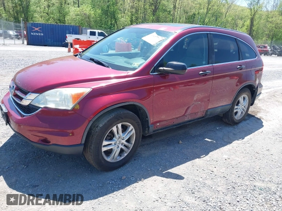 2010 Honda CR-V EX with VIN 5J6RE4H5XAL016684, listed as a IAAI auction lot 42137760 with 209,499 mi miles. Bid and sale history available at carsss.com. Image 2.