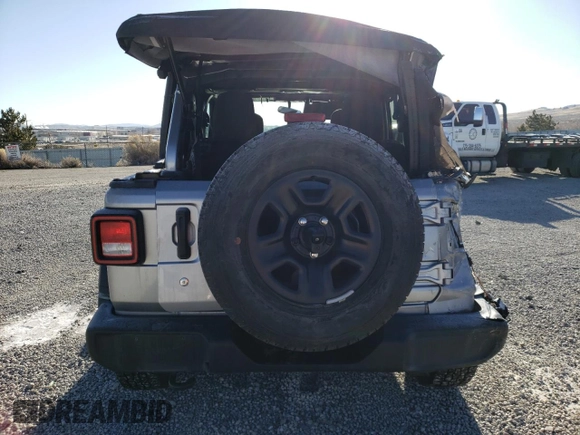 2019 Jeep Wrangler Unlimited Sport with VIN 1C4HJXDG9KW561720, listed as a Copart auction lot 44467445 with 69,290 mi miles and Salvage title. Bid and sale history available at DreamBid. Image 6.