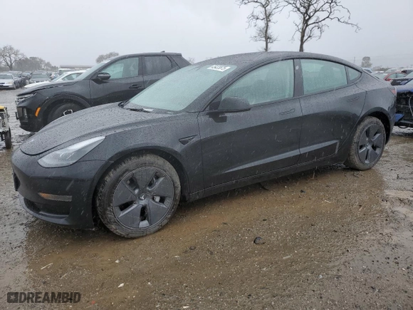 2023 Tesla Model 3 with VIN 5YJ3E1EA0PF455450, listed as a Copart auction lot 45423875 with 73,471 mi miles and Salvage Title. Bid and sale history available at carsss.com. Image 1.