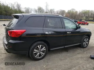 2018 Nissan Pathfinder S z VIN 5N1DR2MM6JC670681, wystawiony jako Copart lot #51574205 z przebiegiem 84 044 mil mil oraz Szkoda całkowita • Salvage title. Historia ofert i sprzedaży dostępna na DreamBid. Obrazek 3.