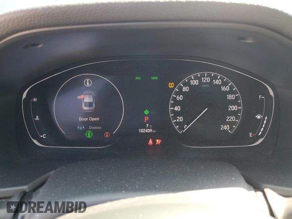 2019 Honda Accord Sport with VIN 1HGCV1F39KA803152, listed as a Copart auction lot 52039985 with 102,409 mi miles and Salvage Title. Bid and sale history available at DreamBid. Image 9.