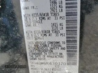 2015 Nissan Pathfinder Platinum с VIN 5N1AR2MM6FC630370, выставлен на аукционе Copart как лот 54129385 с пробегом 153 464 миль миль и Списание • Salvage title. История ставок и продаж доступна на DreamBid. Изображение 13.