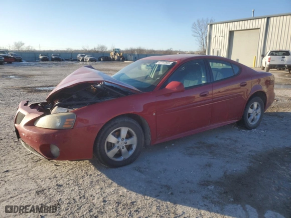 2008 Pontiac Grand Prix with VIN 2G2WP552381135023, listed as a Copart auction lot 42707505 with 0 miles and Salvage Title. Bid and sale history available at carsss.com. Image 1.